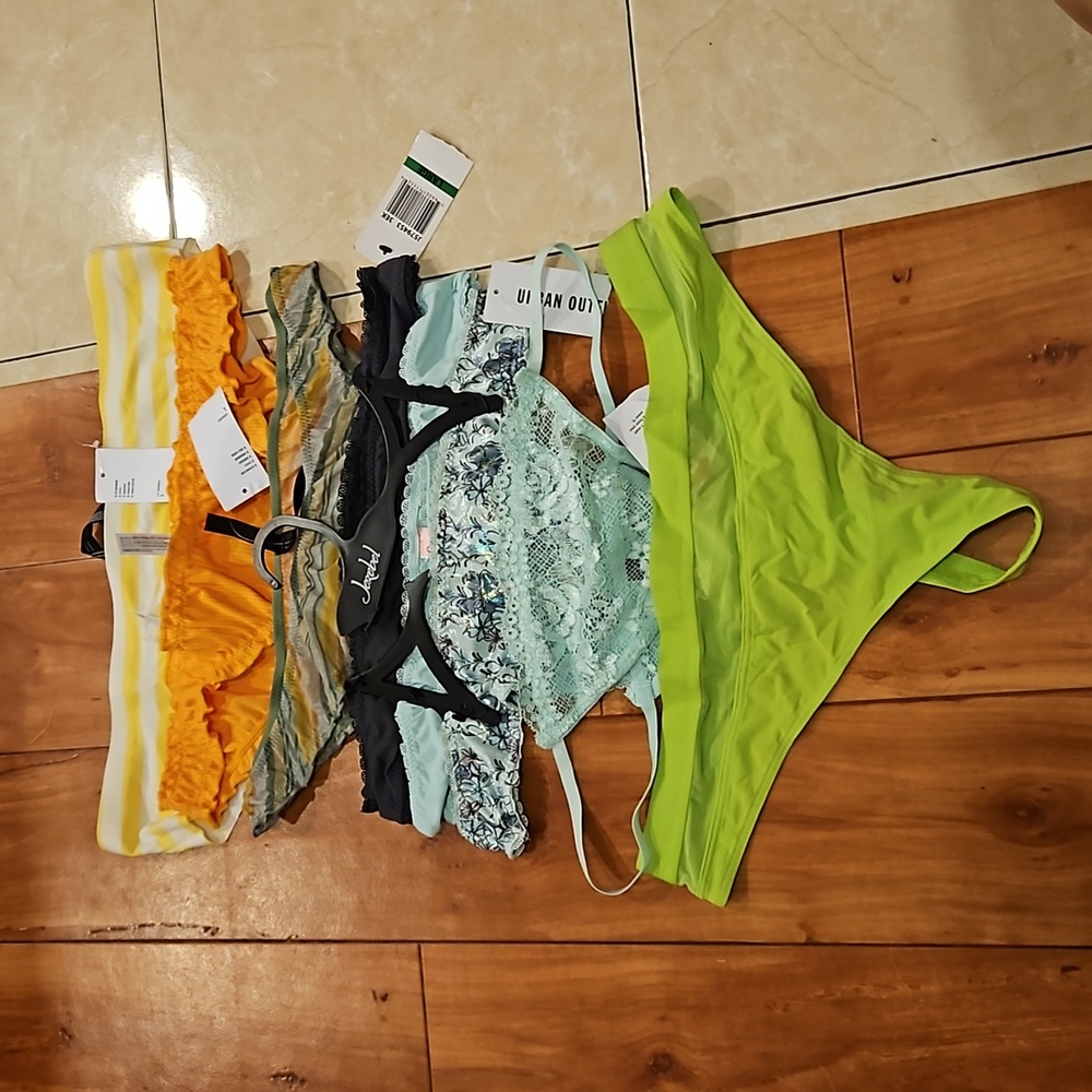 8 Large UO hot pastel lace cutout undies panties thongs variety bundle
